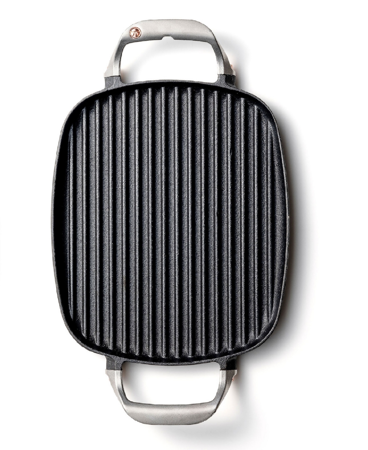 Outset Cast Iron 8.5"x14.25" Grill Pan With Ridges In Black