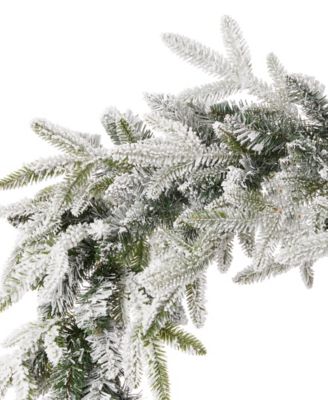 9' Artificial Royal Oaks Flocked Fir Garland