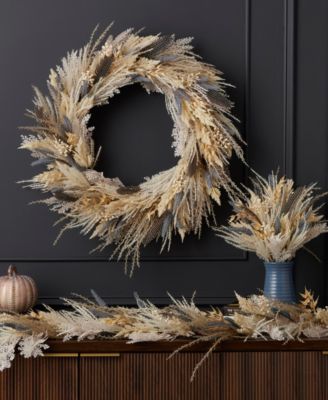 28" Fall Fields Bouquet with Pampas Wreath