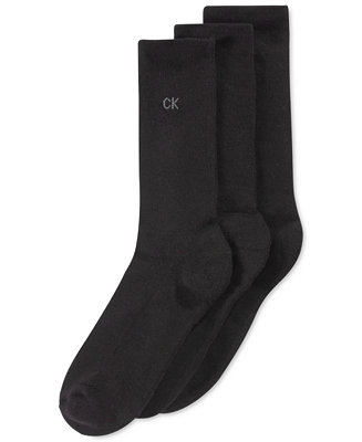 Calvin Klein Men's 3-Pack Cotton Cushion Sole Socks - Macy's