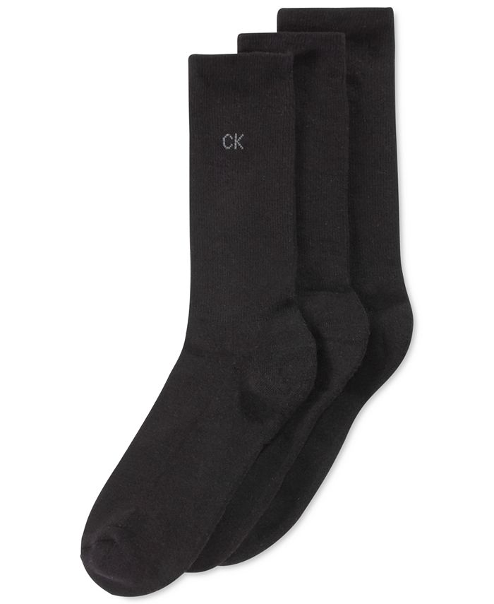 Calvin Klein Men's 3-Pack Cotton Cushion Sole Socks & Reviews - Underwear &  Socks - Men - Macy's