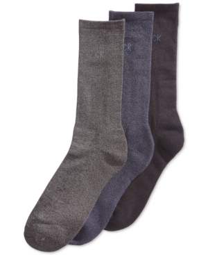 Calvin Klein Men's 3-Pack Cotton Cushion Sole Socks