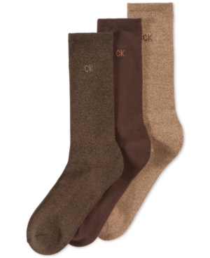 Calvin Klein Men's 3-Pack Cotton Cushion Sole Socks