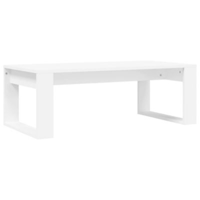 Medium Engineered Wood White Modern Coffee Table