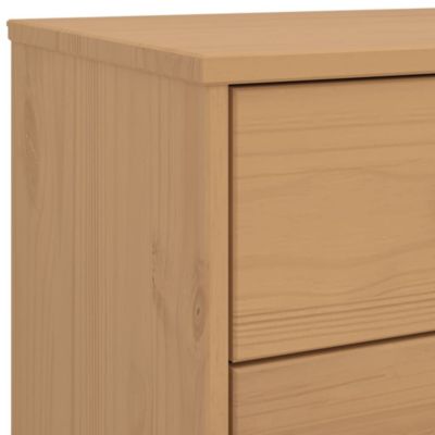 Drawer Cabinet Brown Solid pine wood Medium Drawer Cabinet