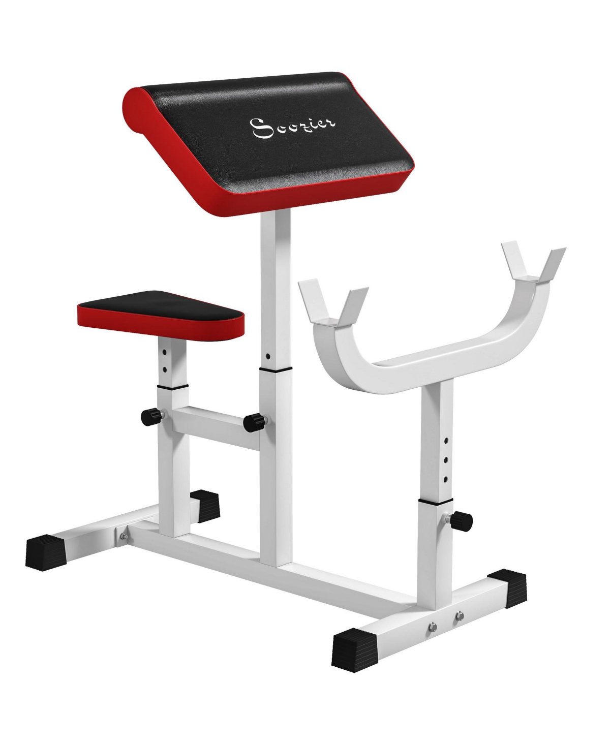 Preacher Curl Bench, Adjustable Preacher Bench for Home Gym, - Black