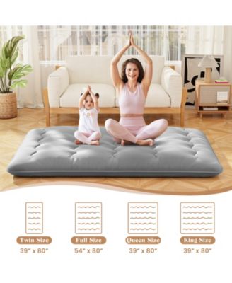 Foldable Futon Mattress with Washable Cover and Carry Bag