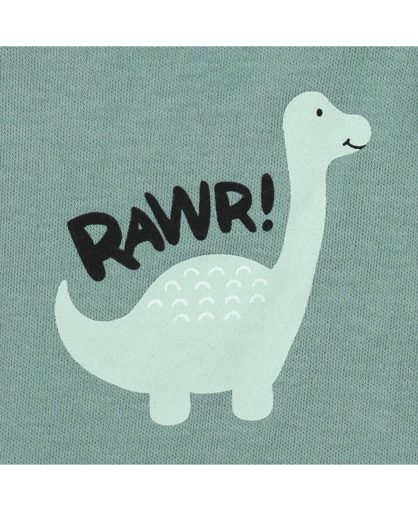 Детские комбинезоны для сна The Peanutshell Green Dino, набор из 3 шт, цвет: Зелёный — фото 7