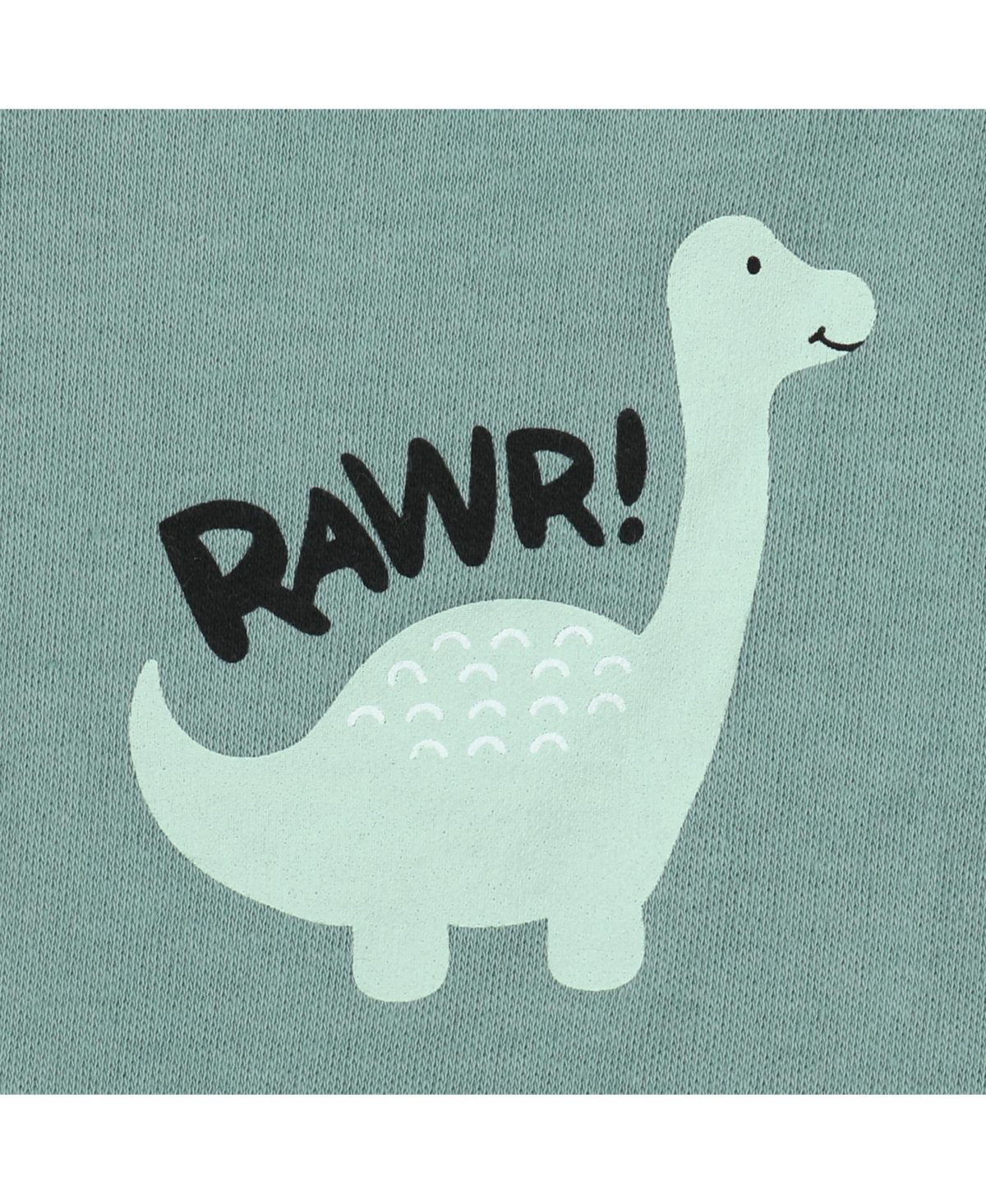 The Peanutshell Baby BoysDino Footed Sleepers for Boys, 3 Pack - Green