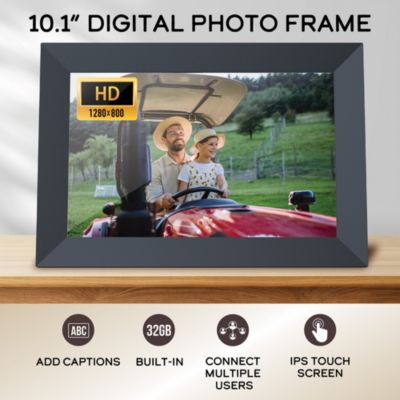 10.1” SMART Digital Photo Frame, Touchscreen, Up to 50,000 photos
