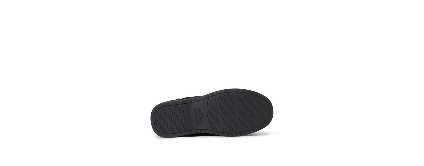 Мужские тапочки Dearfoams Keaton Microsuede Moccasin House Shoe Slipper, цвет: Чёрный — фото 4