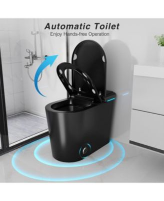 Smart Toilet with Tank Built in, Dual Auto Power Flush, Auto Open & Close, Foot Sensor Operation