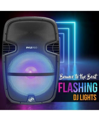 Portable Bluetooth PA Speaker System - 1000W Outdoor Bluetooth Speaker System w/Microphone in, Party Lights, USB SD Card Reader, FM Radio, Wheels - Remote Control, Tripod PPHP1548B, BLACK,BLUE