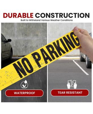 No Parking Barricade Tape, Set of 8 Rolls, 656' Length, Waterproof, UV-Resistant, Tear-Resistant