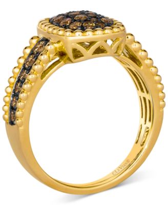 Chocolatier&reg; Chocolate Diamond&reg; (5/8 ct. t.w.) Ring in 14k Honey Gold