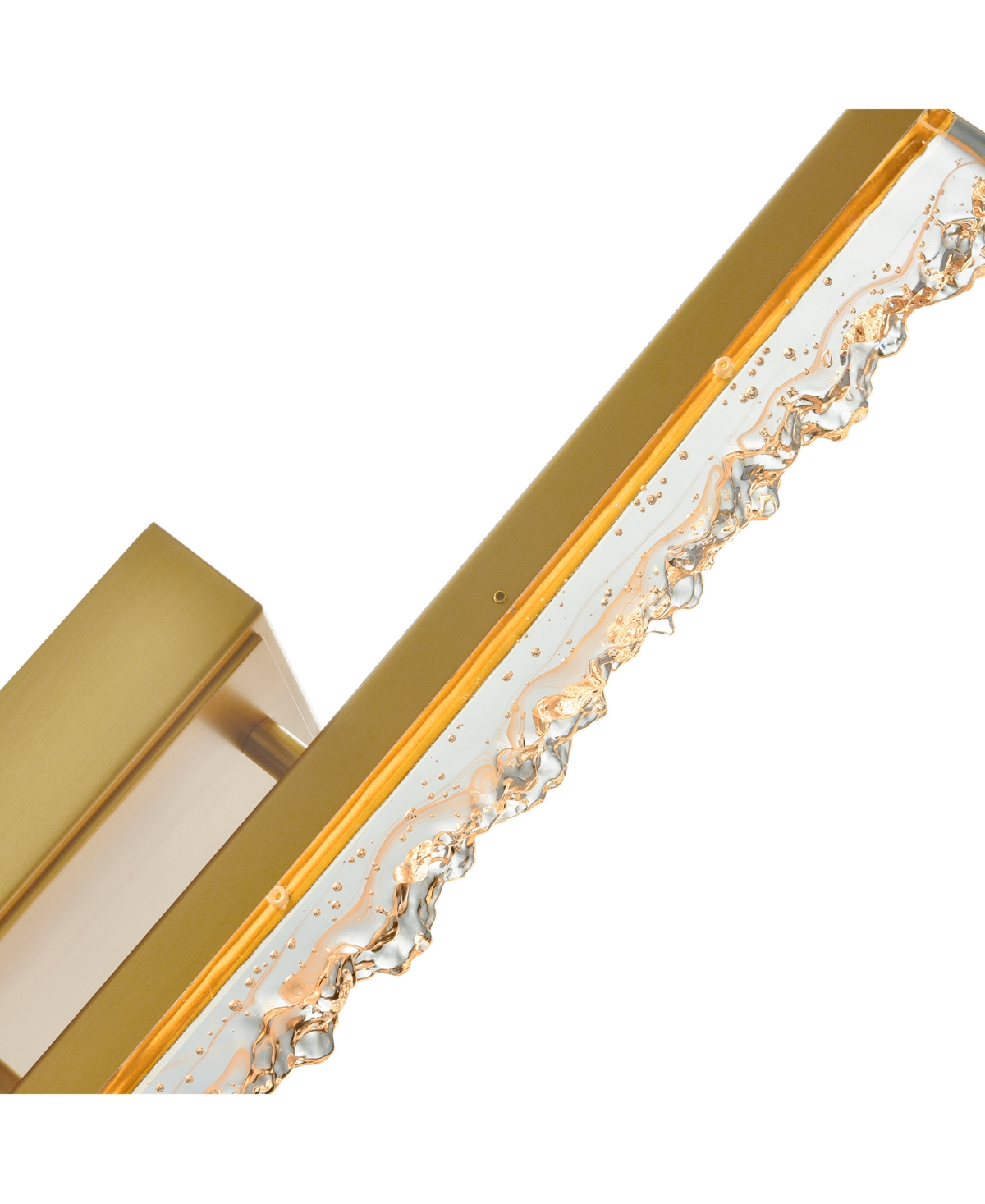 Shop Cwi Lighting 16" Metal Stagger Integrated Led Wall Light In Brass