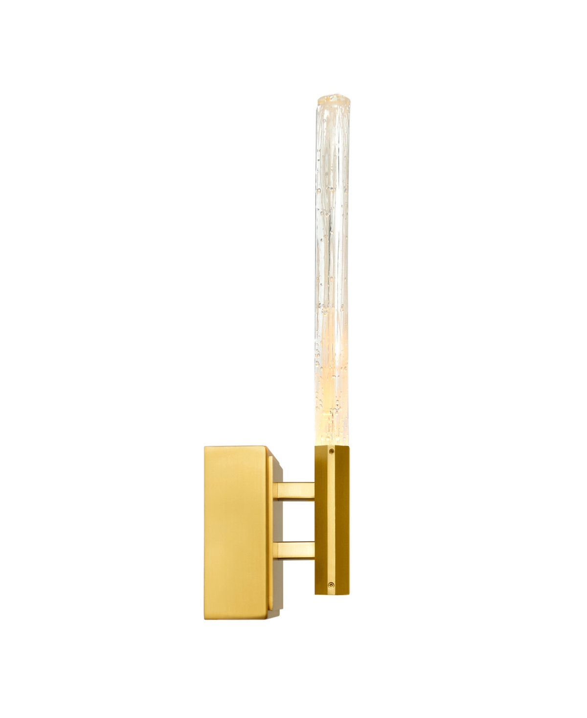 Shop Cwi Lighting 14.5" Metal Greta Integrated Led Wall Light In Brass