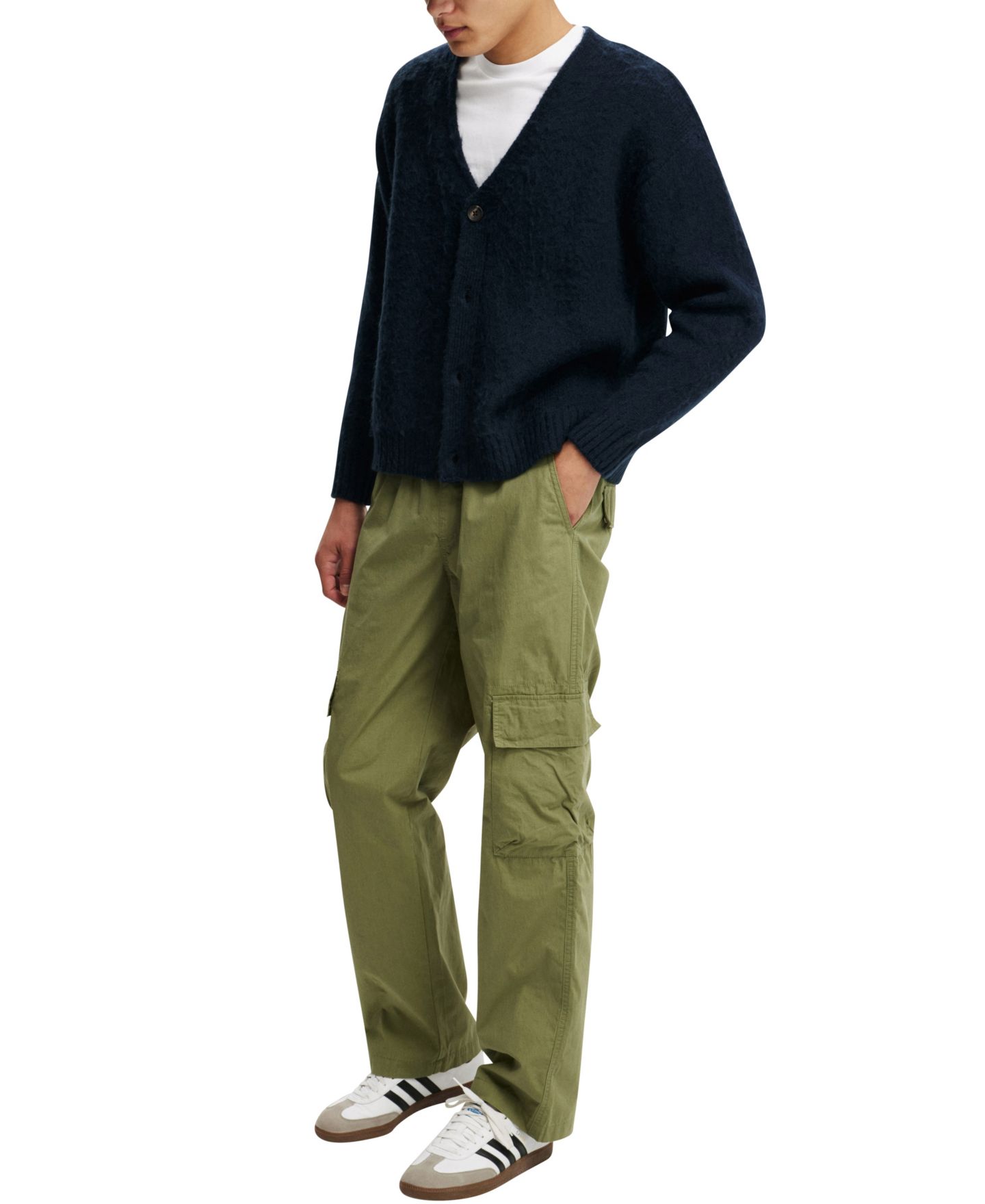 Мужские брюки Cotton On Knox Baggy Cargo, цвет: Тёмно-зелёный — фото 4