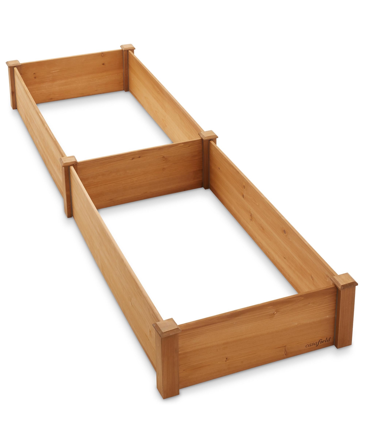 Outdoor Raised Garden Bed - Wooden Planter Box for Vegetables, Grass, Lawn, and Yard - 96 x 28 x 10, Natural - Natural