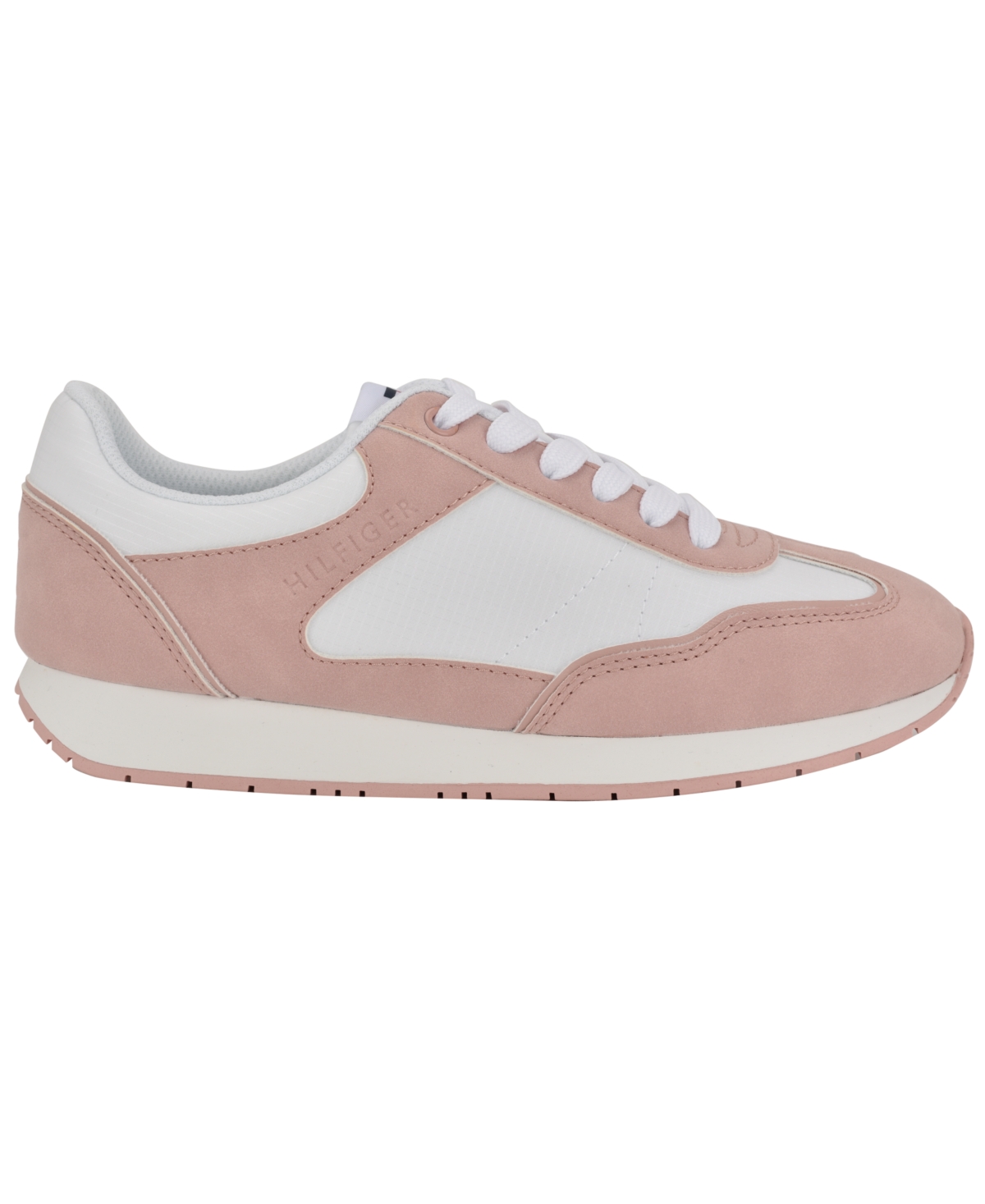 Tommy Hilfiger Women's Marjel Lace Up Fashion Sneakers In Light Pink,white