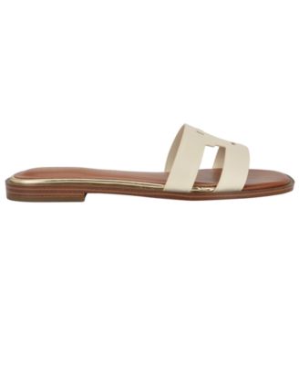 Women's Terenz Logo Strap Flat Slide Sandals
