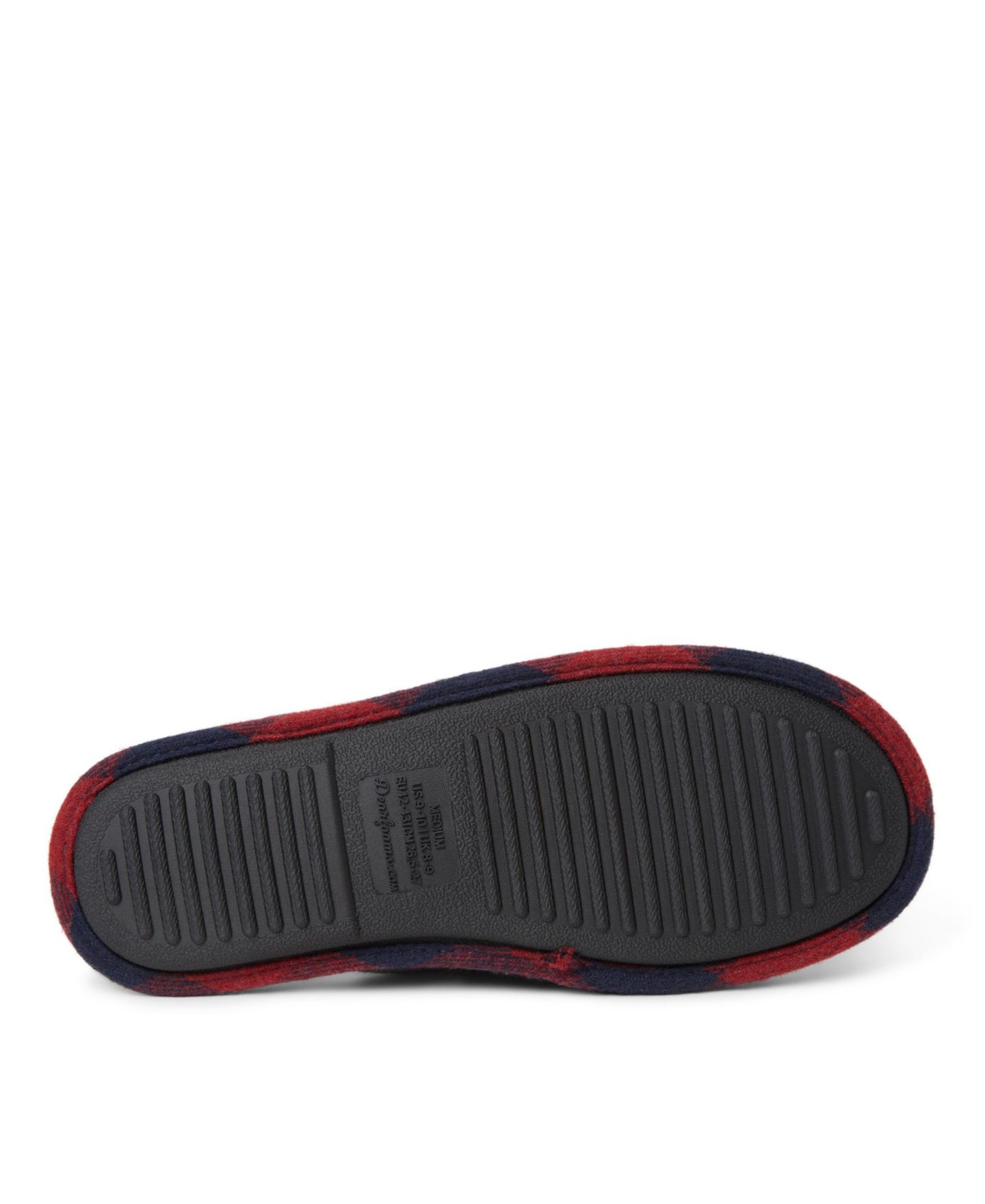 Мужские тапочки Dearfoams Tyler Novelty Holiday Christmas Scuff Slipper, цвет: Клетчатый — фото 5