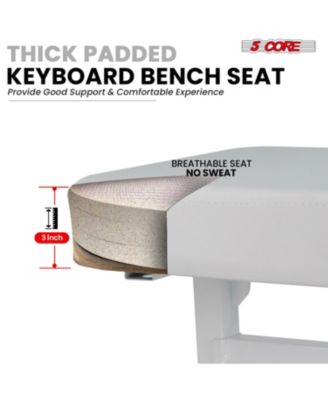 Keyboard Bench Piano Stool Thick Padded Seat Height Adjustable Keyboard Chair