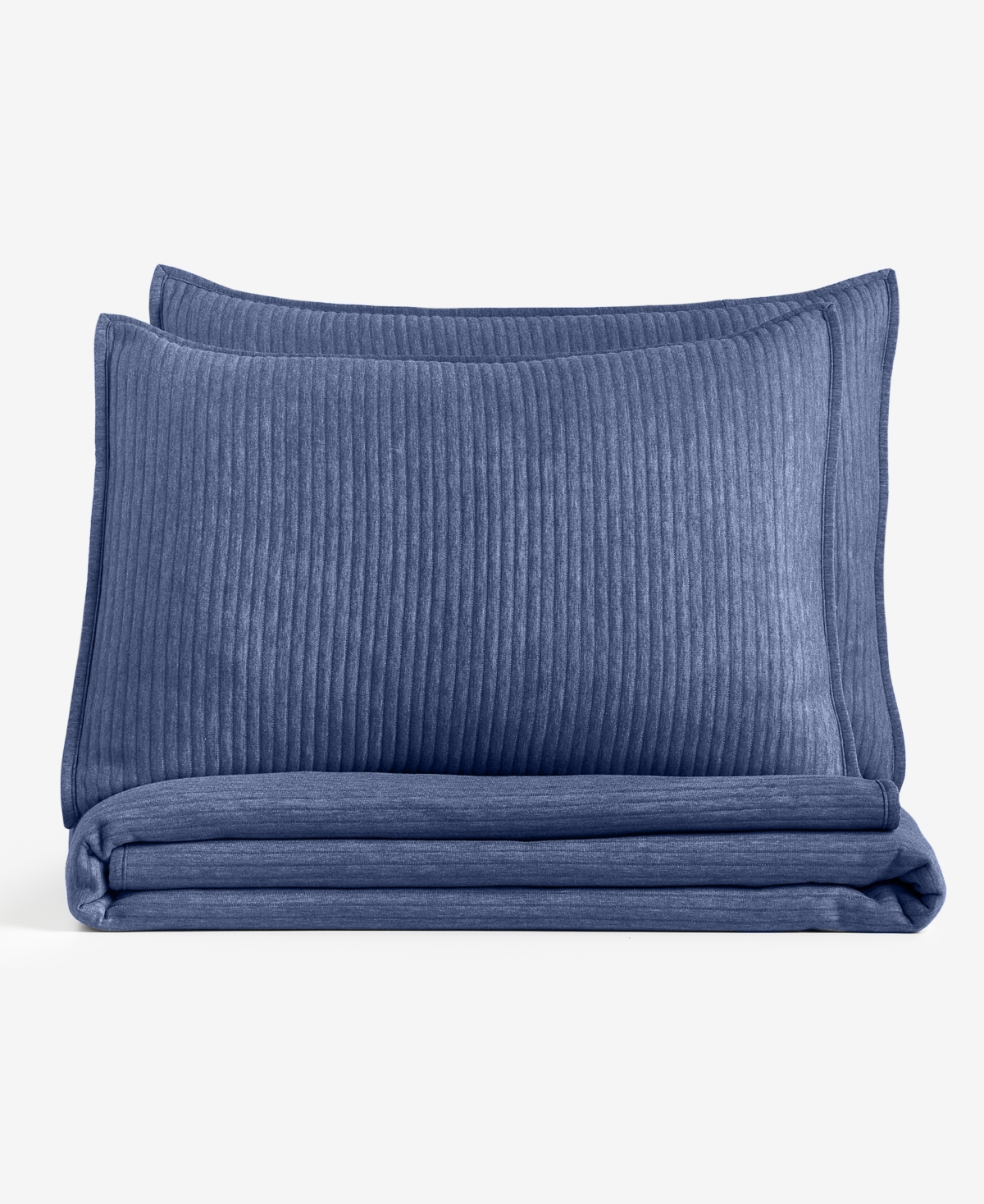 Arch Studio Heather Jersey 3-pc. Quilt Set, King, Exclusively At Macy's In Denim Blue