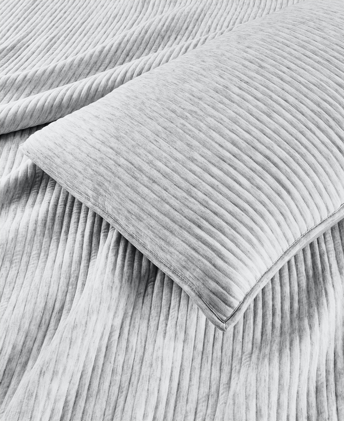 Arch Studio Heather Jersey 3-pc. Quilt Set, King, Exclusively At Macy's In Silver