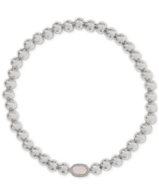 Mini Elaina Stone Charm Beaded Stretch Bracelet