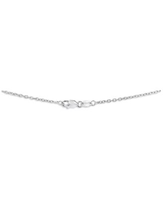 Cultured Freshwater Button Pearl (8mm) & Diamond (1/10 ct. t.w.) Open 18" Pendant Necklace in Sterling Silver