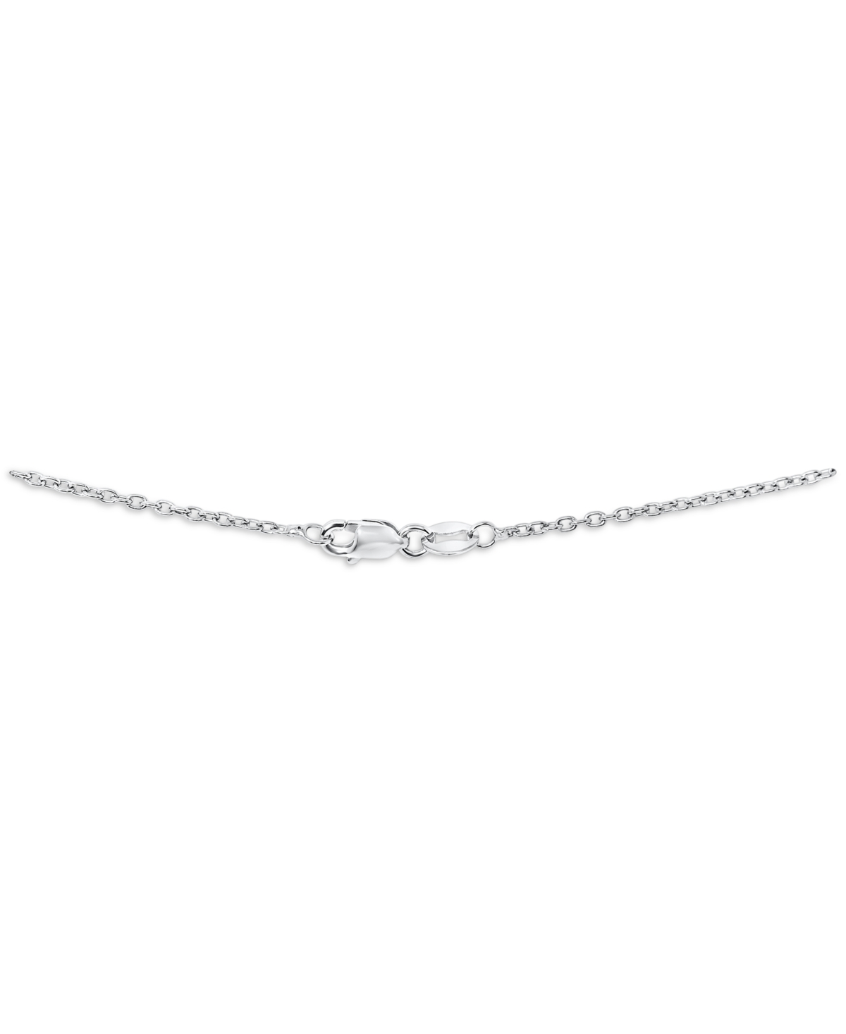 Macy's Cultured Freshwater Button Pearl (8mm) & Diamond (1/10 Ct. T.w.) Open 18" Pendant Necklace In Sterli In Silver
