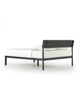 Soft Fabric Metal Headboard Platform Bed with Wooden Slats for Stylish Support
