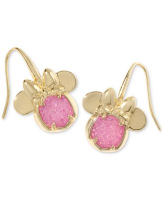 14k Gold-Plated Cultured Freshwater Pearl Minnie Mouse Drop Earrings