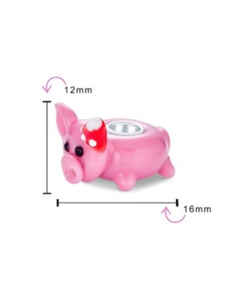 Christmas Charm Bead Santa Hat Pink Pig Sterling Silver for Bracelet