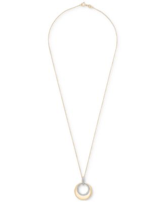 2-Pc. Set Diamond Circle Pendant Necklace & Matching Drop Earrings  (1/5 ct. t.w.) in 14k Gold-Plated Sterling Silver, Exclusively at Macy's