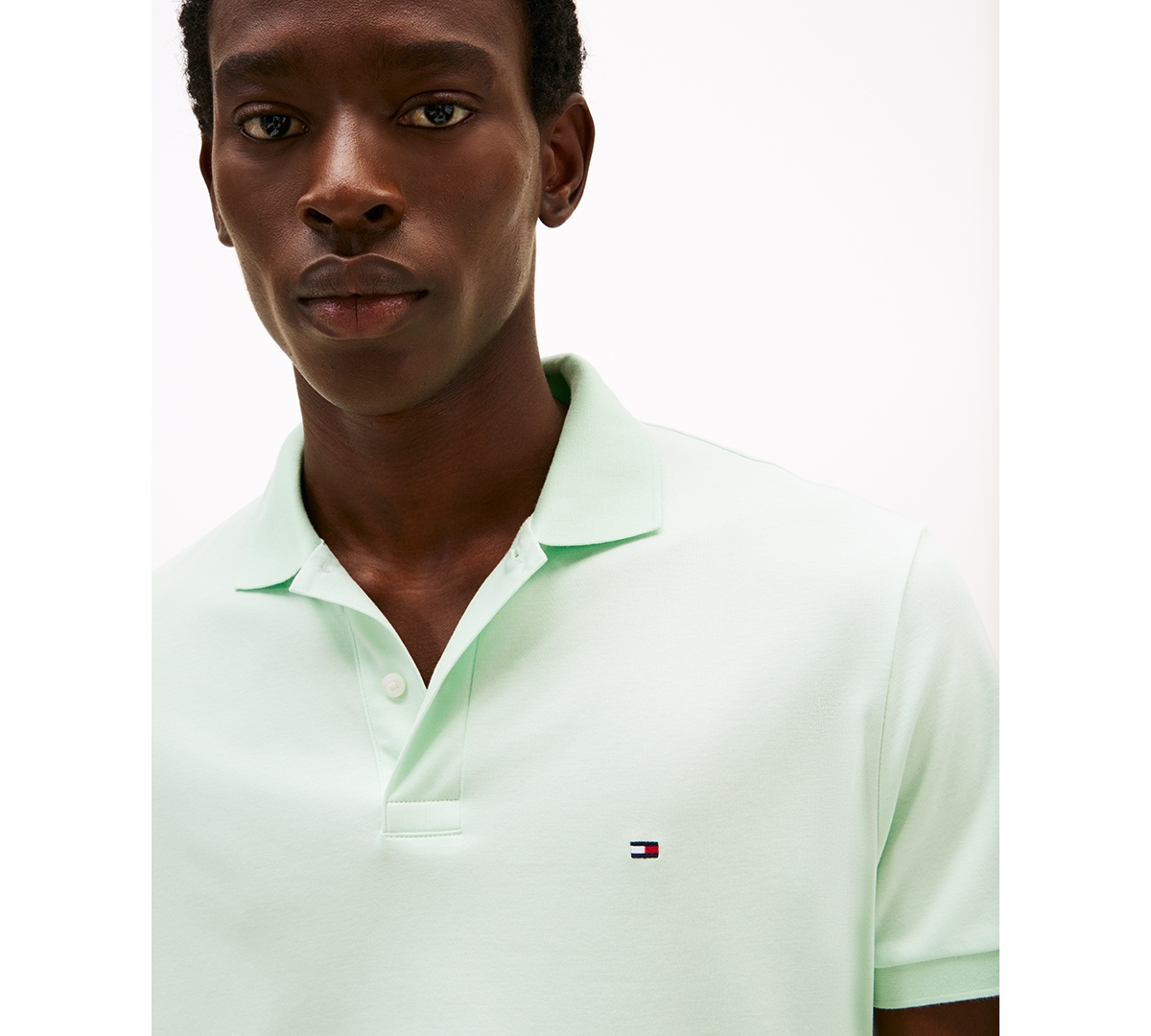 Tommy Hilfiger Men's Liquid Cotton Polo In Opal Green
