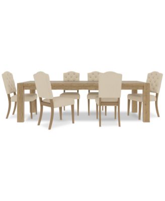 7pc Dining Set (Davie Rectangular Table & 6 Jesilyn Chairs)