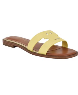 Women's Terenz Logo Strap Flat Slide Sandals