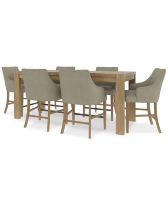 7pc Counter Height Dining Set (Davie Table & 6 Nelin Stools)