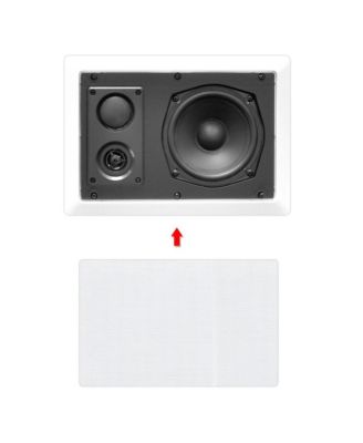 8.0" In-Wall / Ceiling Speakers - 2-Way Stereo Sound, 400W Max Power, Flush Mount, White