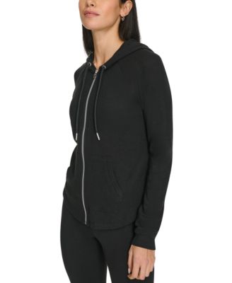 Ruched-Sleeve Zip Hoodie, XS-3X