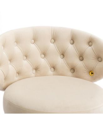 360° Swivel Tall Counter Height Stools Set of 2 with Solid Wood Legs for Kitchen Island -The Pop Home