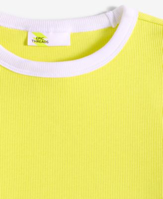 Little & Big Girls Rib Baby Tee, Exclusively at Macy's 