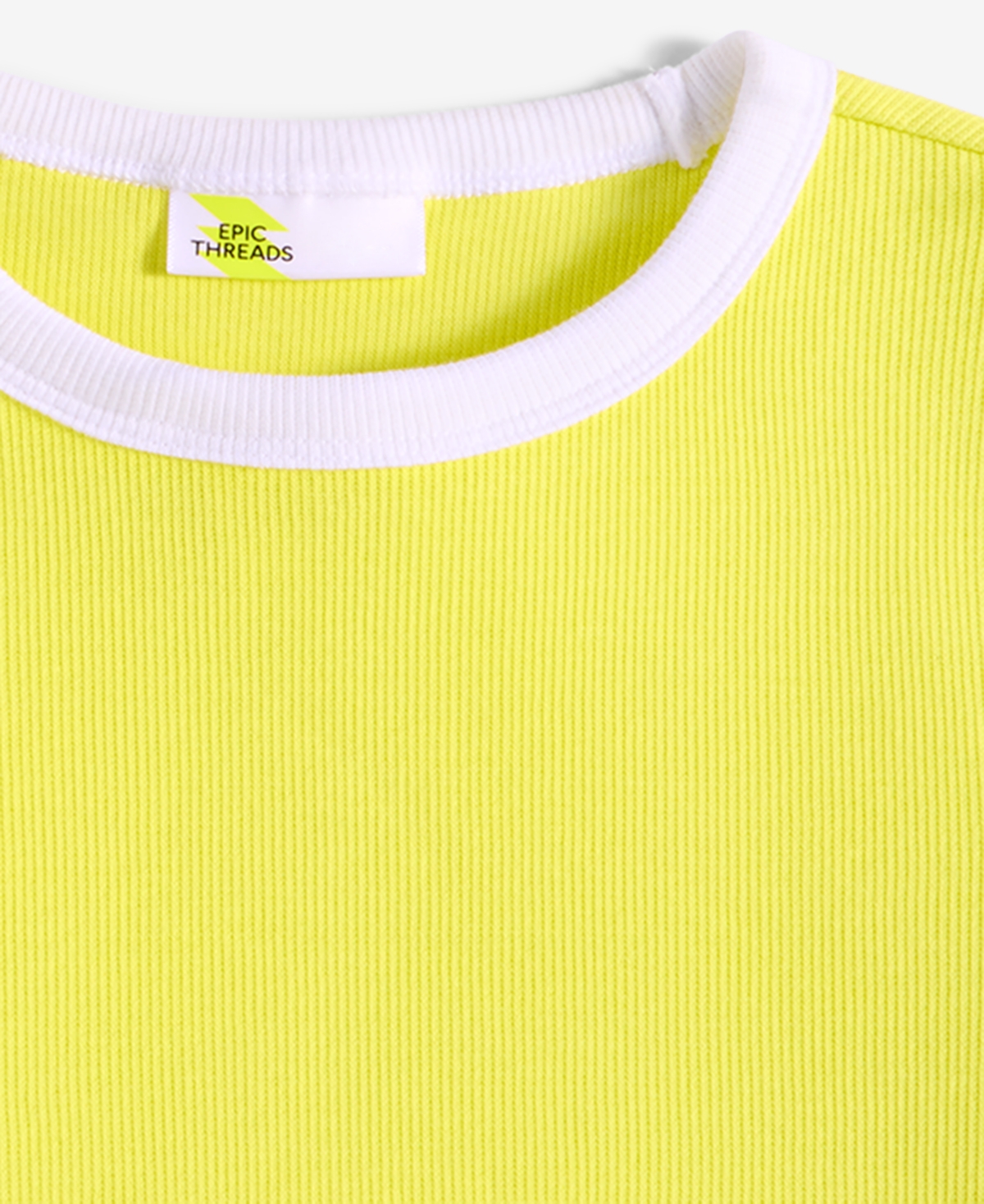 Epic Threads Kid Girl Rib Baby Tee, Exclusively At Macy's In Electric Y