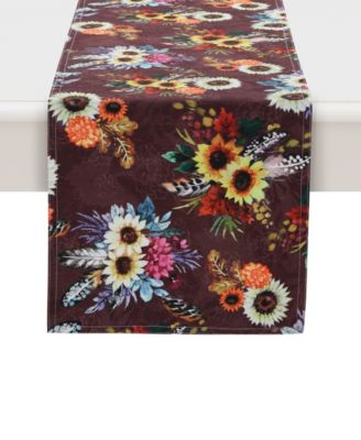 Fall Feathers Table Runner, 13" x 90"