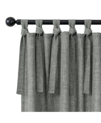 Garrett Textured Tie Knots Curtains Pair, 52"X108"