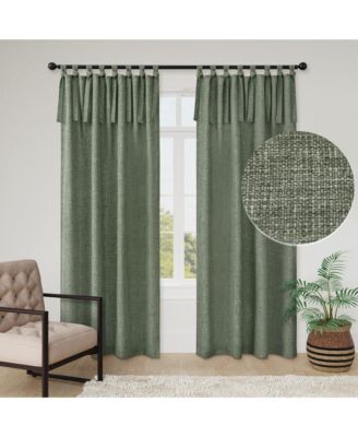 Garrett Textured Tie Knots Curtains Pair