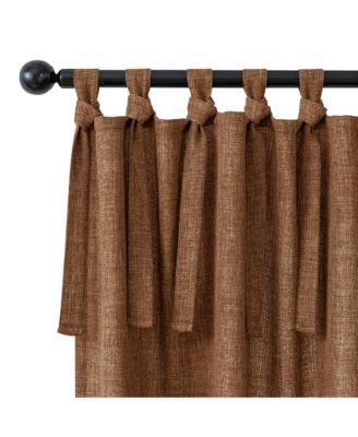Garrett Textured Tie Knots Curtains Pair, 52"X96"