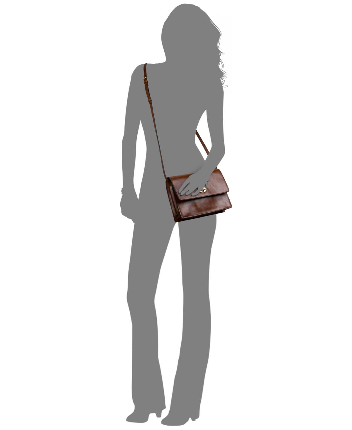 Shop Patricia Nash Livana Small Vintage Distressed Leather Crossbody Bag In Cognac